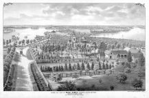 Page 312a - Illustration - David Ward, Bird's Eye View of Residence, Oakland County 1877